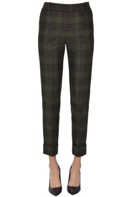 Checked print trousers