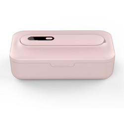Ozono ultravioletto Scatola di immagazzinaggio a doppia purificazione Scatola di purificazione multifunzionale Batteria al litio incorporata Rosa precio