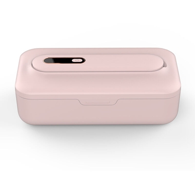 Ozono ultravioletto Scatola di immagazzinaggio a doppia purificazione Scatola di purificazione multifunzionale Batteria al litio incorporata Rosa