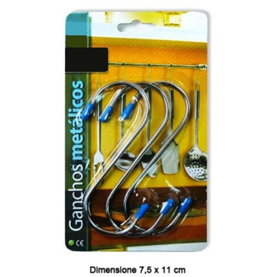 Ganci Gancio A Forma Di S In Acciaio Set Da 3 Pezzi 7,5 X 11 Cm Appendino