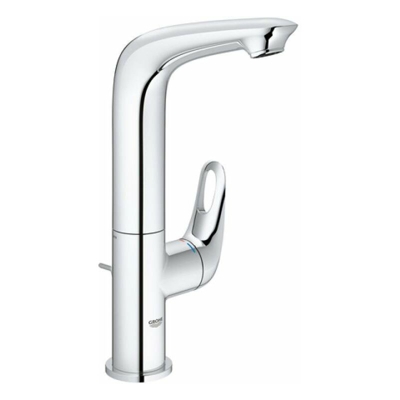 Miscelatore monocomando per lavabo Grohe Eurostyle, dimensione L con scarico a scomparsa, maniglia a leva aperta, colorazione: cromo - 23569003