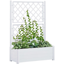 Fioriera da Giardino con Graticcio 100x43x142 cm PP Bianco - Bianco - Youthup en oferta