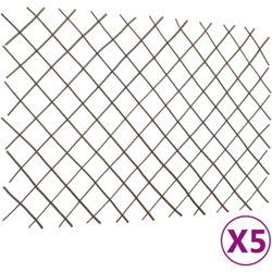Recinzione a Traliccio in Salice 5 pz 180x120 cm - Marrone - Vidaxl precio