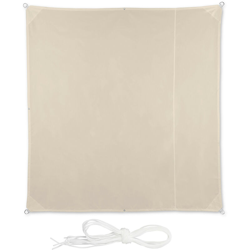 Relaxdays - Tenda a Vela Quadrata, Idrorepellente, Anti UV, Corde di Supporto, da Terrazza e Giardino, LxP: 2x2 m, Beige características