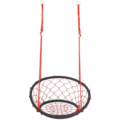 vidaXL Sedia a Dondolo a Rete 60 cm - Rosso