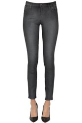 Coated fabric skinny jeans en oferta