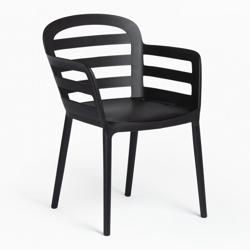 Sedia da giardino con braccioli Gerum Nero Polipropilene - Sklum características