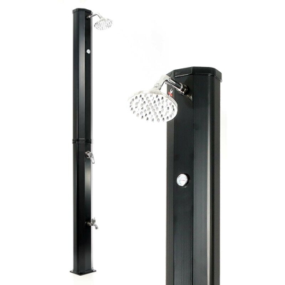 Doccia da giardino piscina a energia solare 35 litri nero