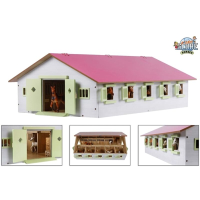 Kids Globe Scuderia con 9 Box 1:32 Rosa 610188 - Rosa