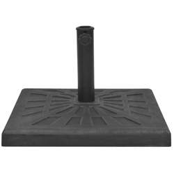 Base per Parasole Quadrata in Resina Nera 19 kg - Nero - Vidaxl precio