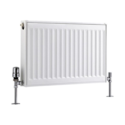 Hudson Reed Eco Radiatore Termoarredo a Piastra Type 21 - Termosifone Convettore Bianco - 726W - 400 x 600mm - Riscaldamento ad Acqua Calda