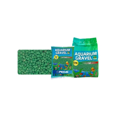 Prodac - Sabbia ghiaia per acquario quarzo ceramizzato verde kg5