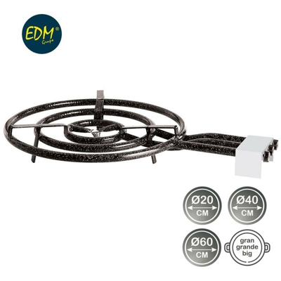 EDM - Bruciatore a gas butano / propano ø60cm 3 fuochi