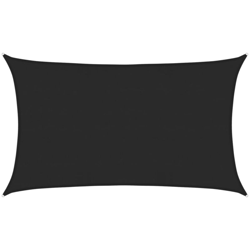 vidaXL Vela Parasole 160 g/m² Nera 5x8 m in HDPE - Nero en oferta