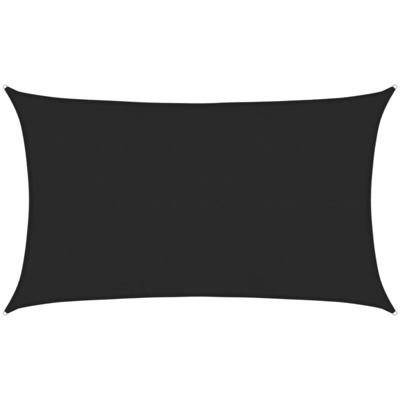 vidaXL Vela Parasole 160 g/m² Nera 5x8 m in HDPE - Nero