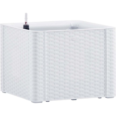 vidaXL Letto Rialzato Giardino Sistema Irrigazione Bianco 43x43x33 cm - Bianco