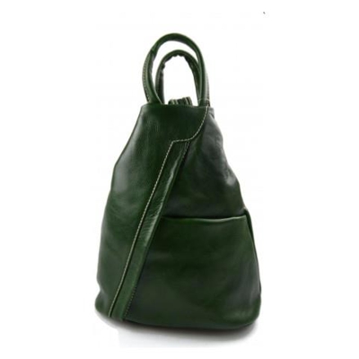 Pelle Zaino signore Mens Borsa da viaggio Weekender Bag Sport Verde