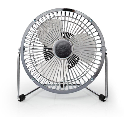 Nedis FNDK1CR15 Ventilatore da tavolo USB Cromo 15 cm 3W