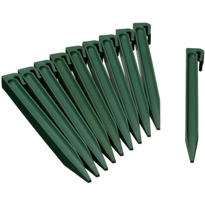 Pioli di Ancoraggio da Giardino 10 pz Verdi - Verde - Nature
