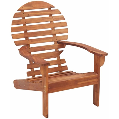 vidaXL Sedia Adirondack in Legno Massello di Acacia - Marrone