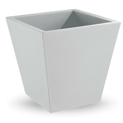 Vaso quadrato in resina 'Cosmos' 45 cm. Bianco