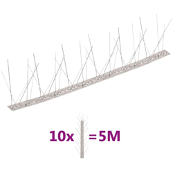 Set Dissuasori per Uccelli e Piccioni 20 pz Acciaio 5 File 5 m - Vidaxl precio