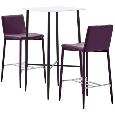 Set da Bar 3 pz in Similpelle Viola VD37498 - Hommoo