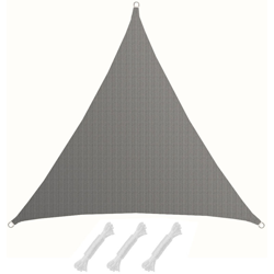 Amanka - Tenda da Sole UV 5x5x5 Triangolo HDPE Telo di Protezione Solare Giardino Grigio precio