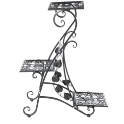 Espositore per piante da giardino in metallo 73 * 57 * 25,5 cm Espositore per ornamenti da giardino (nero, tipo C) en oferta