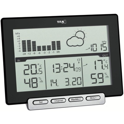 Meteo Sens 35.1139.01 Stazione meteo digitale senza fili Previsione per 12 - 24 ore - Tfa Dostmann