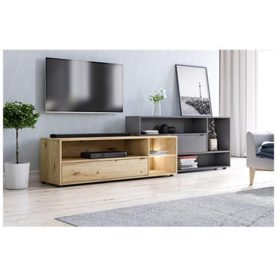 Mobile Tv Moderno Cogins Ii, 242 Cm Antracite / materiale Rovereartigianale
