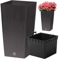 Vaso di fiori Rato 49 litri con inserto 32,5 x 32,5 x 61 cm in colore ocra scuro. características