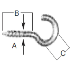 10 GANCI A VITE 2x14x6MM IN FERRO OTTONATO - Oreca en oferta