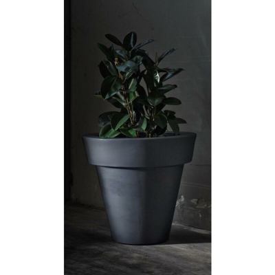 Vaso tondo Mirage in resina cm. 100 ANTRACITE