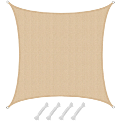 Amanka - Tenda da Sole UV 4x4 Quadrato di HDPE Telo di Protezione Solare Balcone Beige características