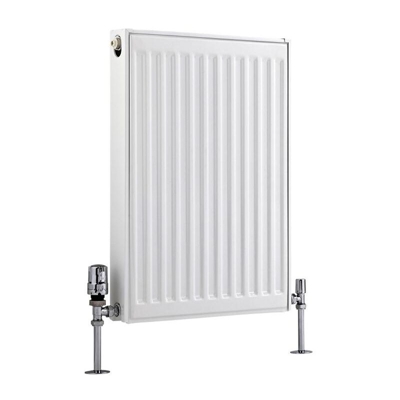 Hudson Reed Eco Radiatore Termoarredo a Piastra Type 21 - Termosifone Convettore Bianco - 679W - 600 x 400mm - Riscaldamento ad Acqua Calda