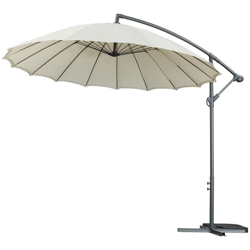 Ombrellone da giardino decentrato Lili 3 in alluminio - stile giapponese - Ø3m - Ecru en oferta