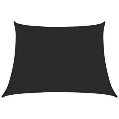 vidaXL Vela Parasole 160 g/m² Nera 4/5x3 m in HDPE - Nero