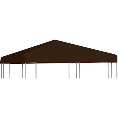 Copertura Superiore per Gazebo 310 g/m² 3x3 m Marrone - Marrone - Vidaxl