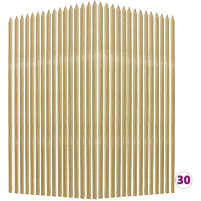Paletti Supporto Piante 30 pz 2,8x2,8x150 cm in Pino Impregnato - Verde - Youthup
