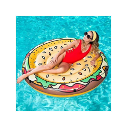 Materassino Isola Gonfiabile Stampa Hamburger Pvc Mare Piscina 150 Cm precio