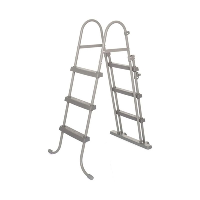 Bestway Scaletta per Piscina Flowclear a 4 Gradini 107 cm - Grigio