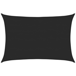 vidaXL Vela Parasole 160 g/m² Nera 5x7 m in HDPE - Nero en oferta