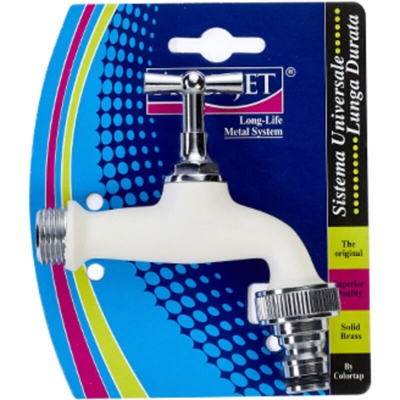 Aquajet - R.ot. Rubinetto C/inn. Rapido 1/2 Bianco