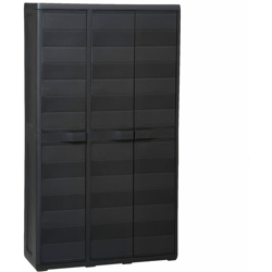 Asupermall - Armadietto da Giardino a 4 Ripiani Nero en oferta