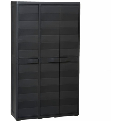 Asupermall - Armadietto da Giardino a 4 Ripiani Nero