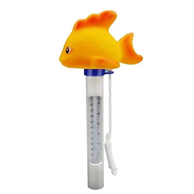 Strumento di misurazione della temperatura della piscina a forma di pesce rosso giallo