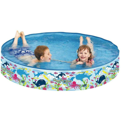 Piscina Rigida Fuoriterra Giardino Acquari per Bambini Acquario 120x25cm 226Lt características