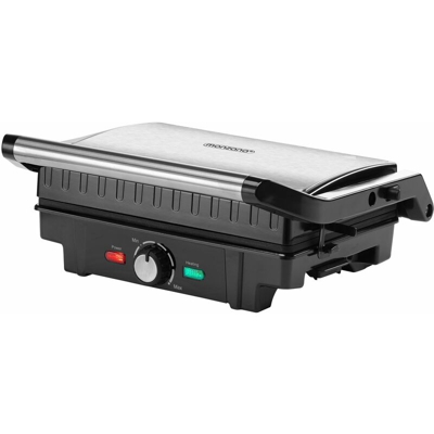 monzana Grill a contatto MZ780 griglia da tavolo BPA free bistecchiera tostiera Panini Maker 1600W antiaderente tostapane apertura 90°