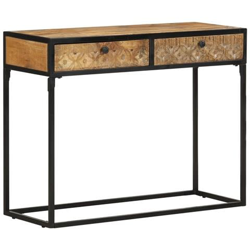Tavolo Consolle 100x35x75 Cm In Legno Massello Di Mango en oferta